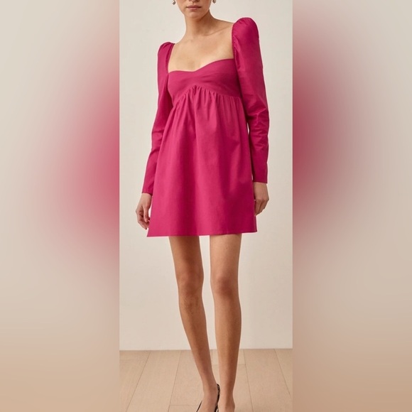 NWOT - Reformation Kenzi Dress in Rhubarb - Size 2 - Picture 4 of 6